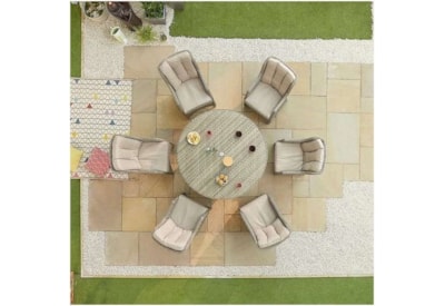 Nova Oyster 6 Seat Dining Set 1.4m Round Table
