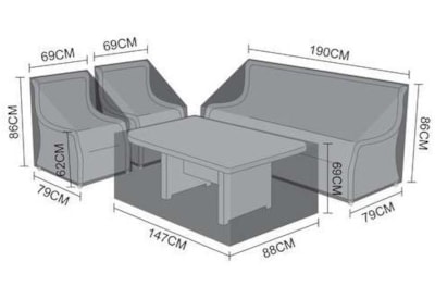 Nova Sofa Dining Set Cover Oyster 3 Seater