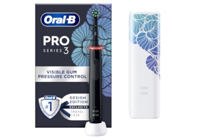 Oral B Pro3500 Rechargeable Toothbrush With Travel Case - Black