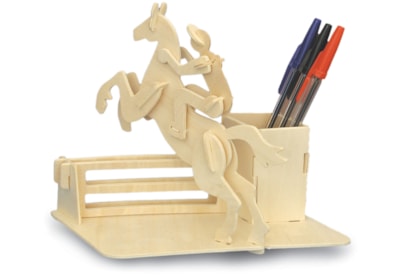 Horse Riding Pen Holder Woodcraft Construction Kit