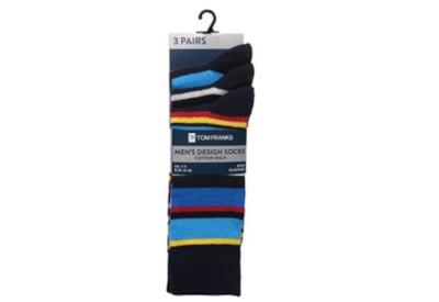 Mens 3 Pack Stripe Socks (SK1047)