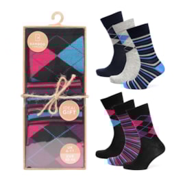 Mens 3pk Bamboo Argyle Socks In Gift Box Mens 3pk Bamboo Argyle Socks In Gift Box
