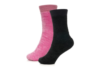 Ladies 2pk Chenille Velvet Socks Ladies 2pk Chenille Velvet Socks