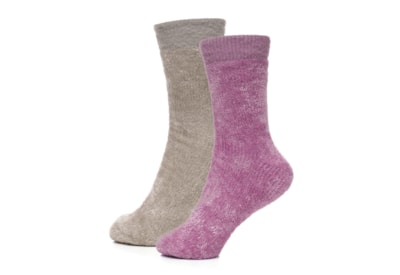 Ladies 2pk Chenille Velvet Socks Ladies 2pk Chenille Velvet Socks