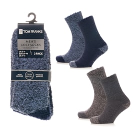Men 2pk H&t Cosy Socks With Gripper Men 2pk H&t Cosy Socks With Gripper