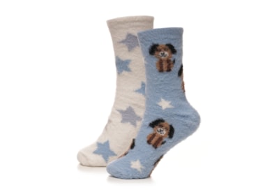 Ladies 2pk Novelty Brushed Chenille Socks Ladies 2pk Novelty Brushed Chenille Socks
