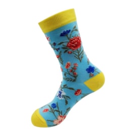 Eco Chic Blue Floral Bamboo Socks 4-8 Eco Chic Blue Floral Bamboo Socks 4-8