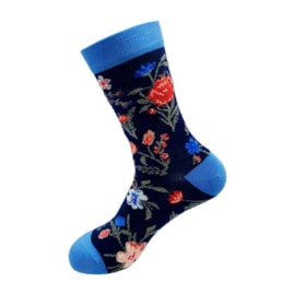 Eco Chic Navy Foral Bamboo Socks 4-8 Eco Chic Navy Foral Bamboo Socks 4-8