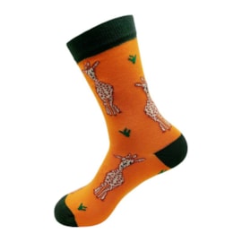 Eco Chic Orange Giraffes Bamboo Socks 4-8 (SK14OR)