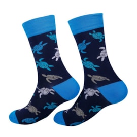 Eco Chic Navy Turtle Bamboo Socks 4-8 Eco Chic Navy Turtle Bamboo Socks 4-8