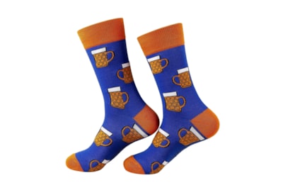 Eco Chic Blue Beer Bamboo Socks 6-11