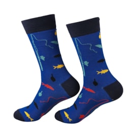 Eco Chic Navy Fishing Bamboo Socks 6-11 Eco Chic Navy Fishing Bamboo Socks 6-11