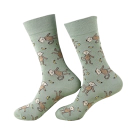 Eco Chic Green Monkeys Bamboo Socks 6-11 Eco Chic Green Monkeys Bamboo Socks 6-11