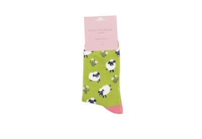 Miss Sparrow Leaping Sheep Socks Green (SKS413GREEN)