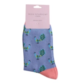 Miss Sparrow Peacock Socks Denim