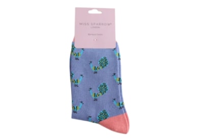 Miss Sparrow Peacock Socks Denim