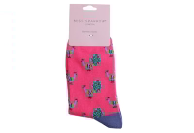 Miss Sparrow Bamboo Socks Peacock Hot Pink Miss Sparrow Bamboo Socks Peacock Hot Pink