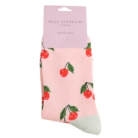 Miss Sparrow Cherries Socks Pale Pink Miss Sparrow Cherries Socks Pale Pink