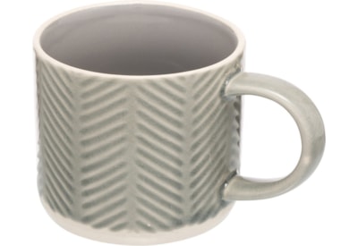Siip Embrossed Chevron Mug Grey Siip Embrossed Chevron Mug Grey