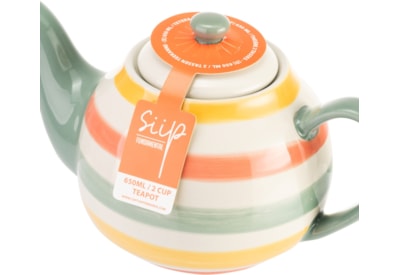 Siip Multi Stripe Autumn 2 Cup Teapot (SPTPAUSTRP2)