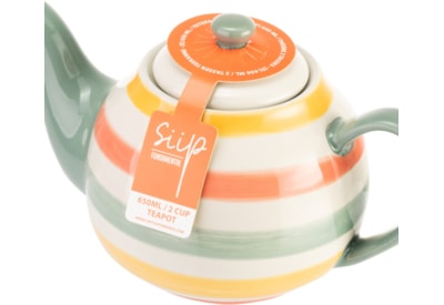 Siip Multi Stripe Autumn 2 Cup Teapot Siip Multi Stripe Autumn 2 Cup Teapot