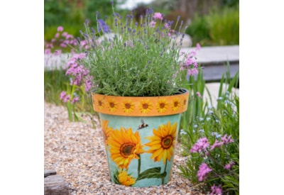 Creekwood Zest Pot Watercolour Sunflower 38Cm Creekwood Zest Pot Watercolour Sunflower 38Cm