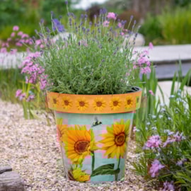 Creekwood Zest Pot Watercolour Sunflower 30Cm