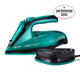 Tower Cordless Steam Iron Teal Tower Cordless Steam Iron Teal