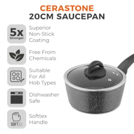 Tower Cerastone Forged Saucepan 20cm Tower Cerastone Forged Saucepan 20cm