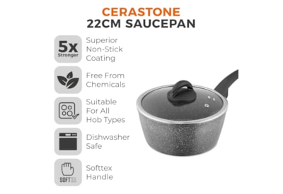 Tower Cerastone Forged Saucepan 22cm Tower Cerastone Forged Saucepan 22cm