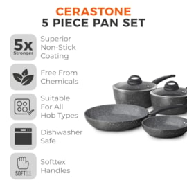 Tower 5pc Forged Pan Set Graphite (T81276)