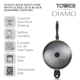 Tower Diamo Multi Pan w Lid 30cm Tower Diamo Multi Pan w Lid 30cm