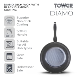 Tower Diamo Wok 28cm Tower Diamo Wok 28cm