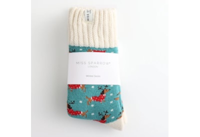 Miss Sparrow Winter Socks Xmas Sausage Dogs Duck Egg Miss Sparrow Winter Socks Xmas Sausage Dogs Duck Egg