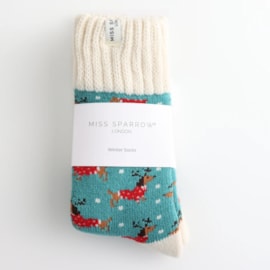 Miss Sparrow Winter Socks Xmas Sausage Dogs Duck Egg