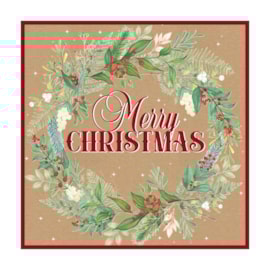 12pk Merry Christmas Brown Kraft Cards 12pk Merry Christmas Brown Kraft Cards