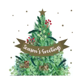 12pk Wreath & Tree White Kraft Cards 12pk Wreath & Tree White Kraft Cards