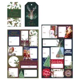 55pk Tradtional Gift Tag & Sticker Set 55pk Tradtional Gift Tag & Sticker Set