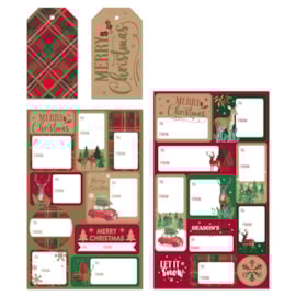 55pk Mod Gift Tag & Sticker Set 55pk Mod Gift Tag & Sticker Set