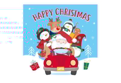 20pk Cute Santa Cards 20pk Cute Santa Cards