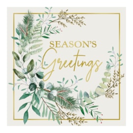 6pk Merry Christmas Embossed Cards