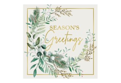 6pk Merry Christmas Embossed Cards