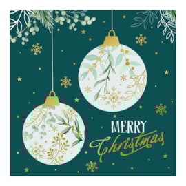 6pk Merry Christmas Embossed Cards