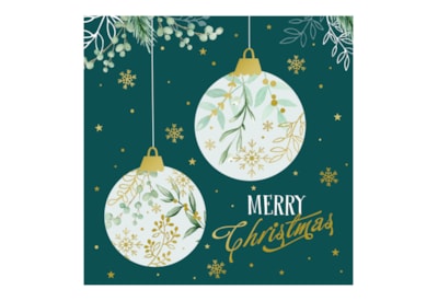 6pk Merry Christmas Embossed Cards
