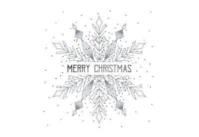 6pk Merry & Bright Embossed Cards