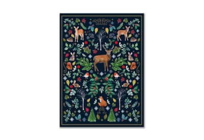 Eurowrap 3pc Rectangle Box Navy Woodland