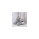 Totes Isotoner Knitted Boot Slippers W/pom Grey Small (3122HGRYS)
