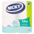 Nicky Elite Toilet Roll White 4pk (418520)