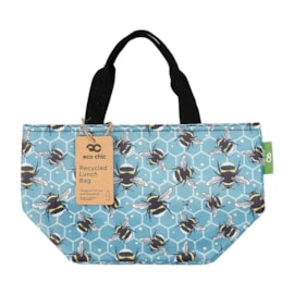 Eco Chic Blue Bumble Bee Lunch Bag