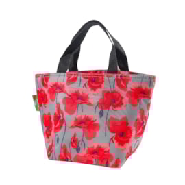 Eco Chic Grey Poppies Lunch Bag
